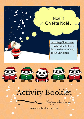 French Christmas Lesson + student exercices (no prep) / Noel en Francais Leçon + exercices