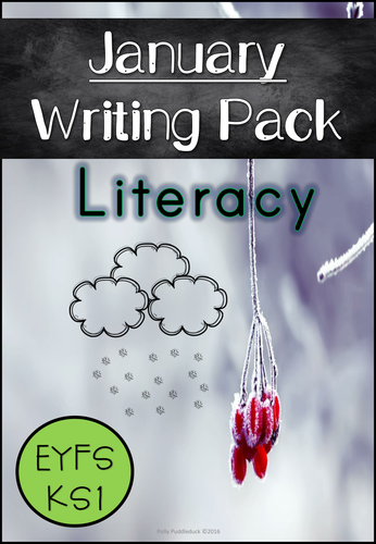 January Writing Pack for Emergent Readers and Writers for EYFS/KS1