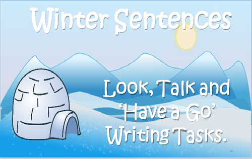 Winter Sentences : Trace, Write,  Order Tasks