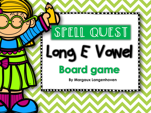 Long E Vowel Board Game