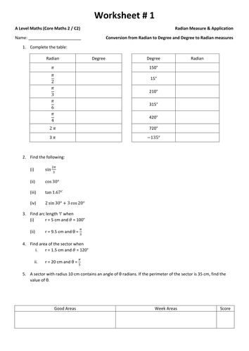 Radian Measure & Application | Teaching Resources