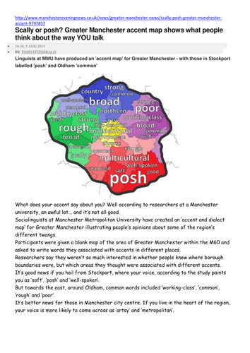 ACCENTS AND LOCAL PERCEPTIONS IN GREATER MANCHESTER