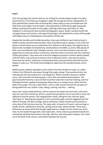 GCSE English Language Paper 1 - Term 1 Mock Assessment