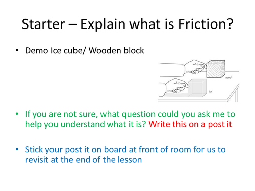 Friction Lesson