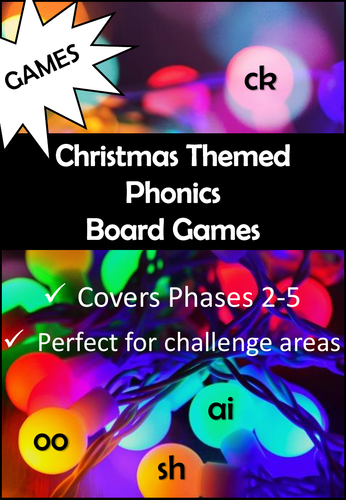 Christmas Phonics Board Games