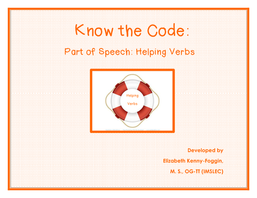 Know the Code: Part of Speech - Helping Verbs