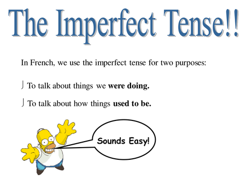 Imperfect Tense in French