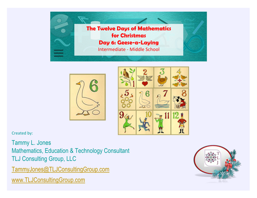 12 Days of Mathematics for Christmas Day 6-Int-MS