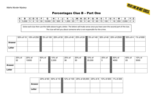 Simple percentages worksheet #2