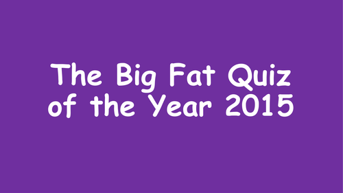 2015 End of Year Quiz