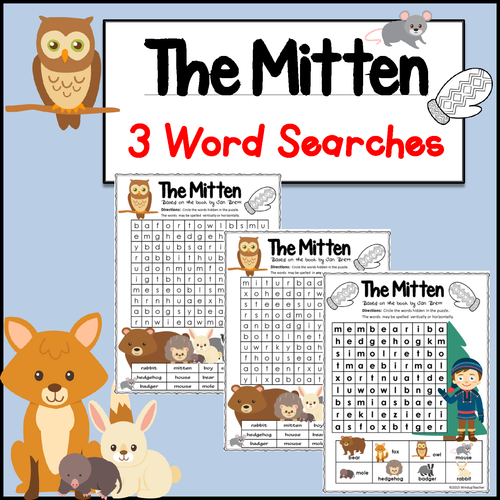 The Mitten Word Search Pack - 3 Levels