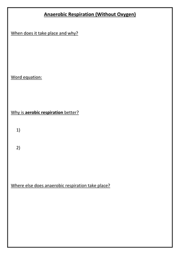 Anaerobic respiration