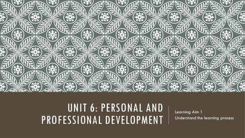 HSC BTEC Level 3 Unit 6 Personal and Professional Development