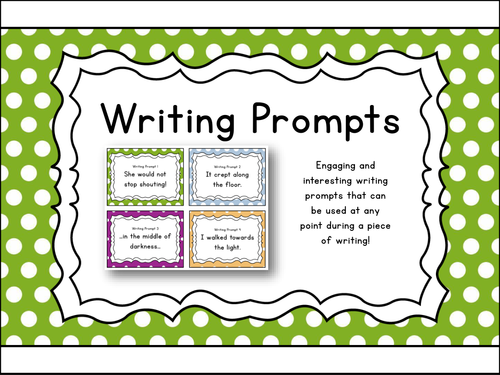 Writing Prompts - Creative Writing – Print & Go!!! 40 Task Cards - One for every week of the year! 