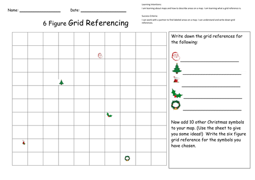 Christmas Grid Reference Activity