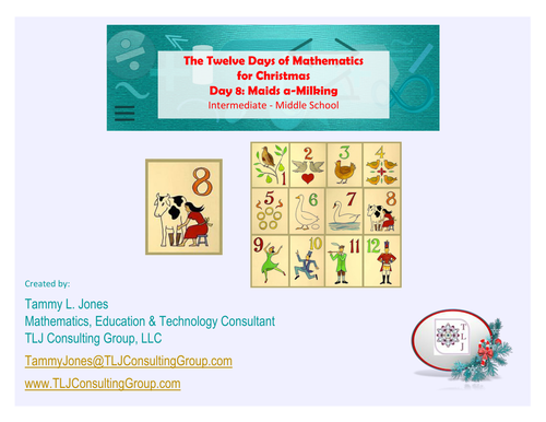 Twelve Days of Mathematics for Christmas-Day 8-Int-MS