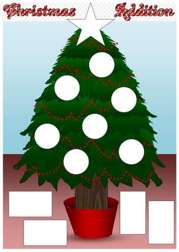 Christmas cut out maths activities - Adding, subtracting, multiplying & negative numbers