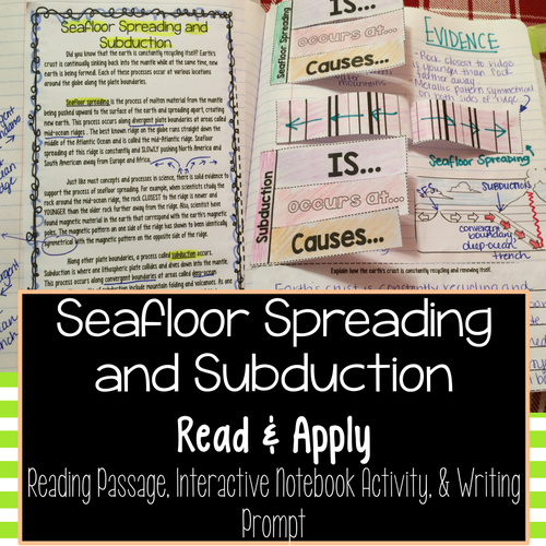 Seafloor Spreading And Subduction Read And Apply Activity