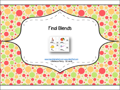Phonics Read and Clip – Final Blends – Phonics & Fine Motor Skills (52 cards) - Letters and Sounds
