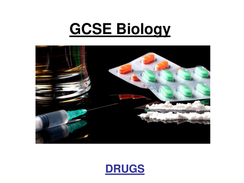 GCSE AQA Biology - drugs ppt & w/sheet