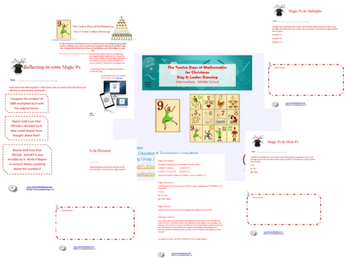 Twelve Days of Mathematics for Christmas-Day 9-Int-MS