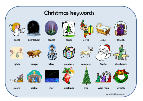 3 Christmas picture wordmats