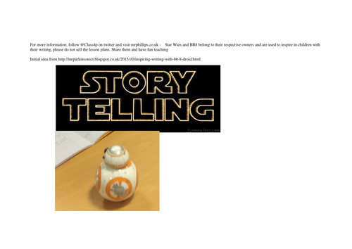 English Y3/Y4 - Star Wars BB8 Scheme of Work