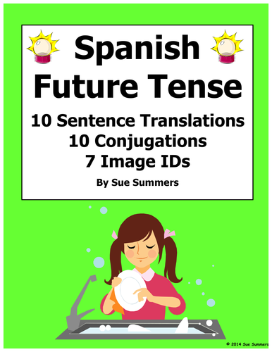 Spanish Future Tense Sentences, Conjugations, and Image IDs