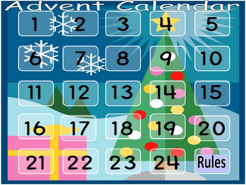 Christmas Activities Advent Calendar Teaching Resources