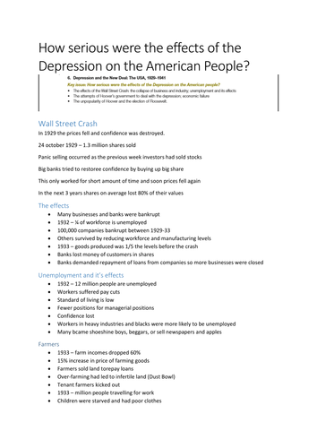 An Overview Of The Great Depression Commonlit Answer Key