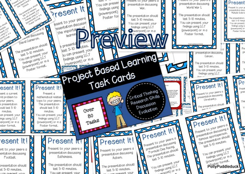 Project Based Task Cards (KS3/KS4/KS5)