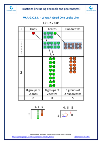 New Curriculum: Year 6 Dividing numbers with answers up to 2 decimal places.