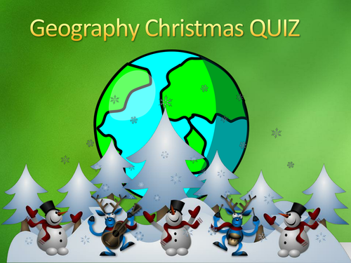 Geography Christmas Quiz for KS5