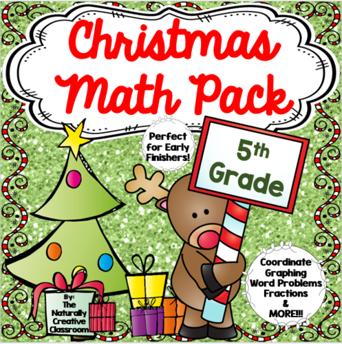 Christmas Math Pack for 5th Grade