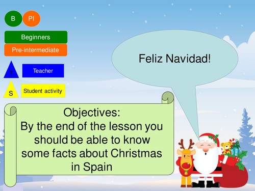 Spanish Christmas Lesson + student exercices (no prep) / Celebramos Navidad en Spanish