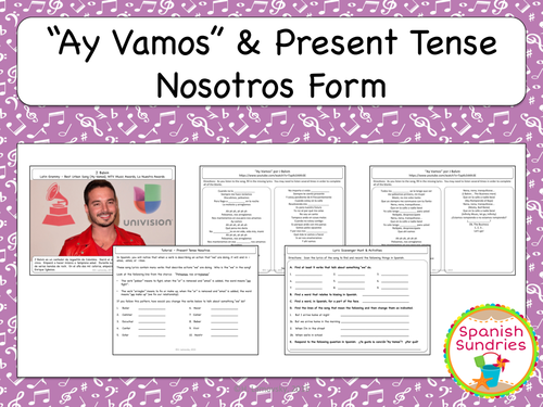 "Ay Vamos" por J. Balvin & The Spanish Present Tense (Nosotros Form)