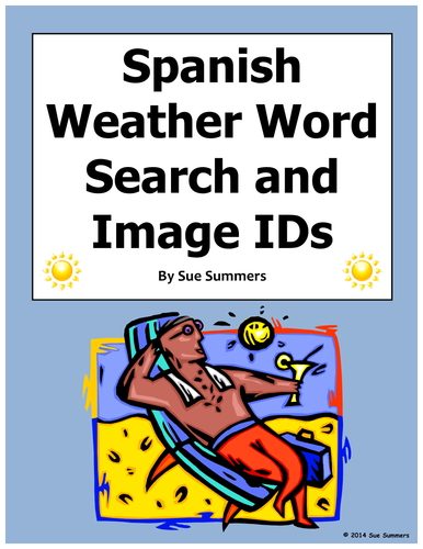 Spanish Weather Word Search Puzzle Worksheet