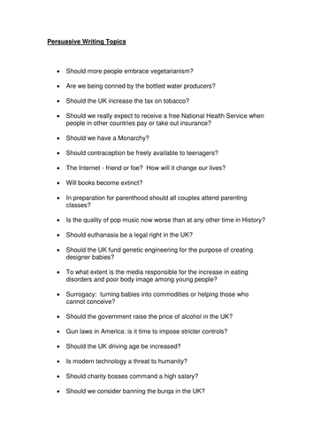 Persuasive Writing for Seniors