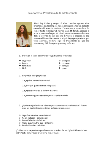 La anorexia: Problema de la adolescencia