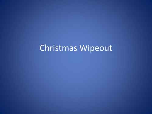 Christmas Wipeout Quiz