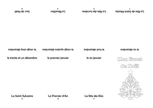 French:  Christmas Booklet (Updated)