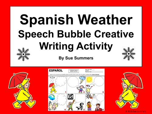 Spanish Weather Speech Bubble Creative Writing Activity