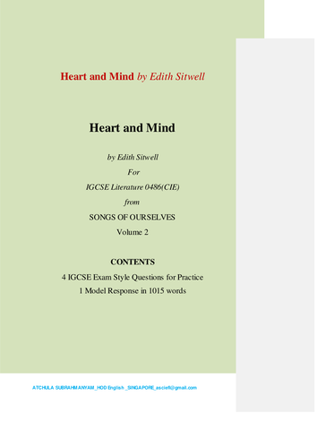 Heart and Mind  by Edith Sitwell