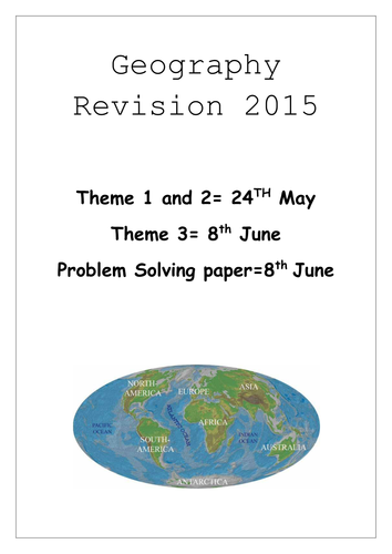 WJEC Geography Revision guide 2016