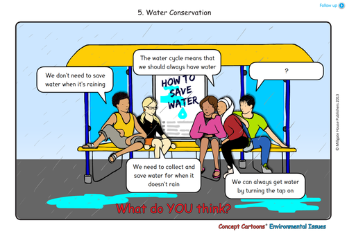 Concept cartoon - Water conservation 