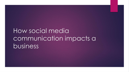 How social media communication can impact a business
