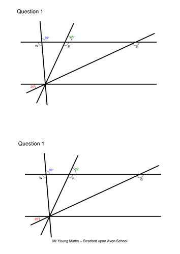 Angles and parallel lines (codebreaker)