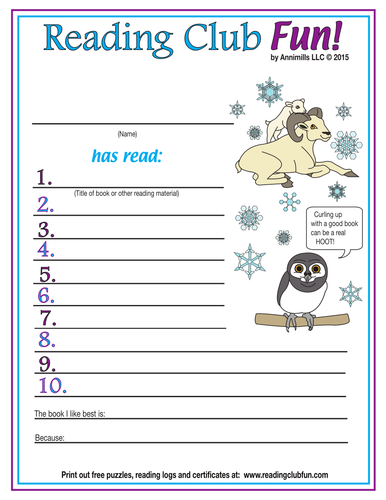 Animals in Lands of Ice and Snow Reading Log and Certificate Set
