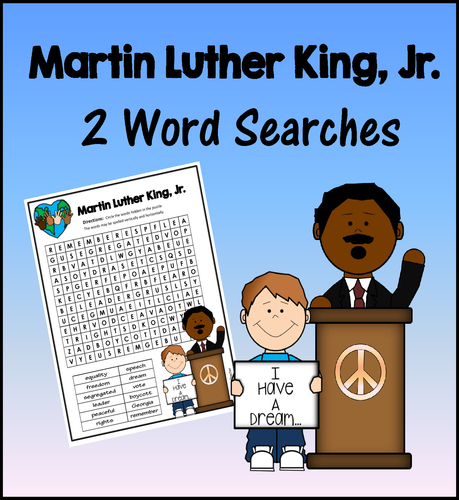 Martin Luther King, Jr. Word Searches - 2 Levels