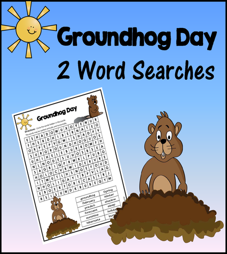 Groundhog Day Word Searches - 2 Levels